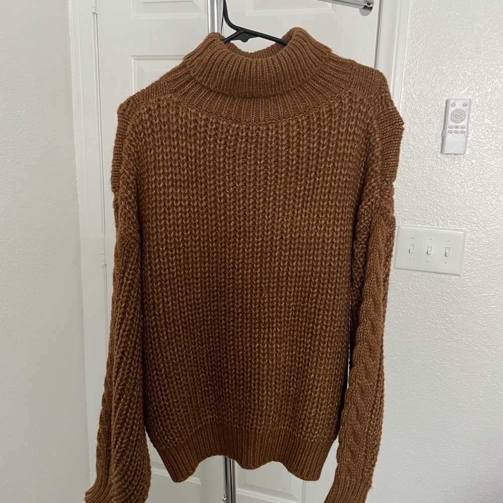 Lulu's Warm Brown Knit Sweater